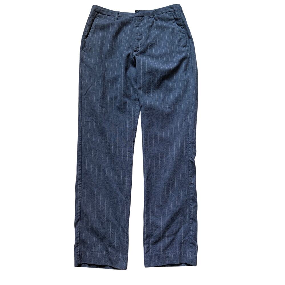 Marc Jacobs Mens Blue Pinstripe Wool Dress Pants W32 L34 Straight Leg Trousers